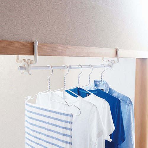 ポール付き 挟んでフック ホワイト_画像02