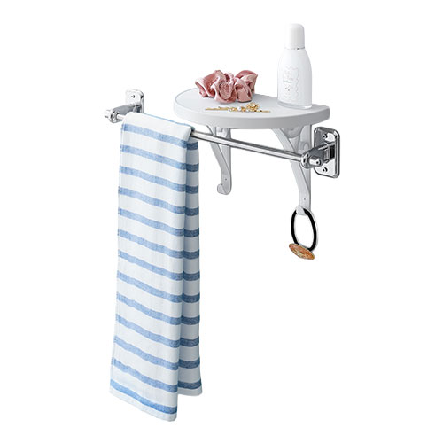 タオルバーシェルフ ラウンド ホワイト_画像02