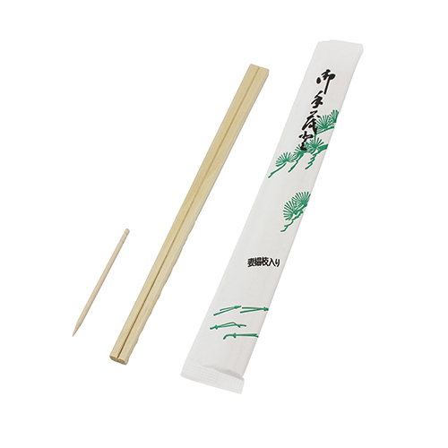 松柄完封箸 つま楊枝入 100膳_画像03