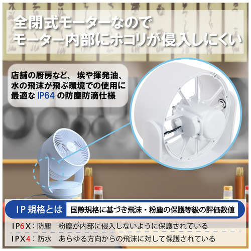 20cmDCサーキュレーター全閉式YAR-RD20T(W)_画像03