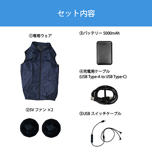 ファン付ベストフルセットLL TKF6SV1-LL NV_画像03