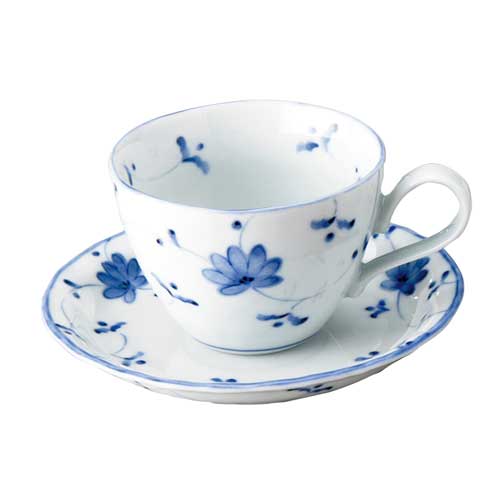 花唐草コーヒー碗皿5客セット2306-3_画像02