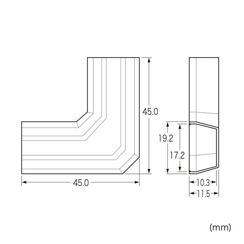 ケーブルカバー L型 17mm CA-KK17L_画像03