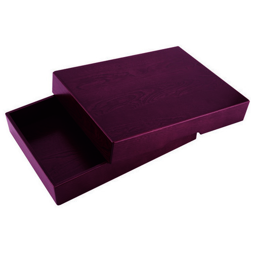 決裁箱　Ｔ－２６　Ｂ４　木製　ローズ塗_画像02