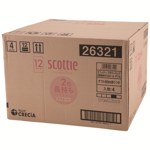 スコッティフラワー2倍巻き W 12ロール×4P_画像02