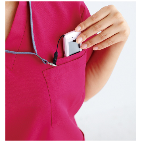 スマート介護 男女兼用スクラブ Wh バーガンティll