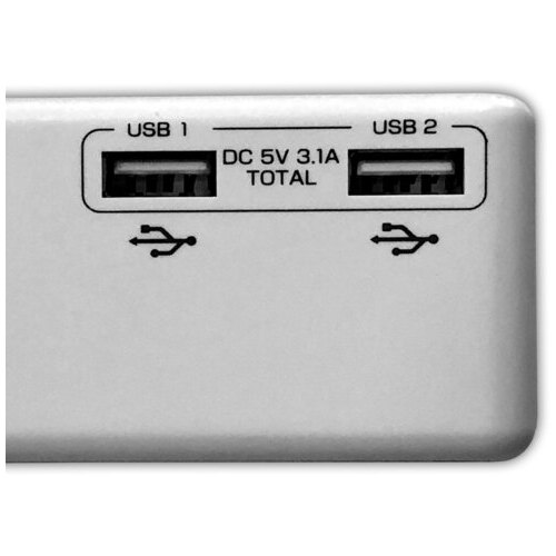 USB2ポート付き 節電タップ HDUTC4U2WH_画像04