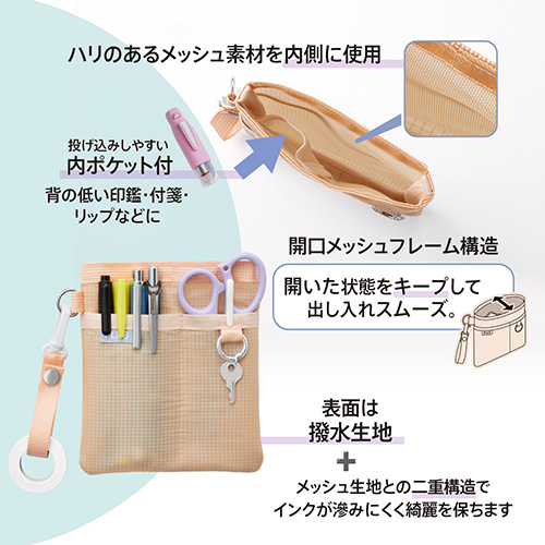 ぐにゃっとしないナースポーチ　ベージュ_画像04