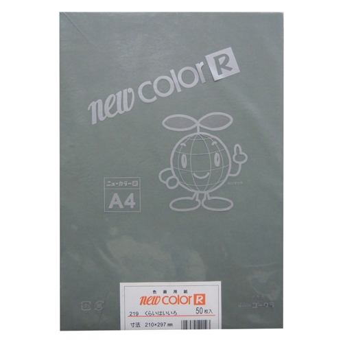 色画用紙R A4 A4NCR-219 くらいはいいろ_画像02