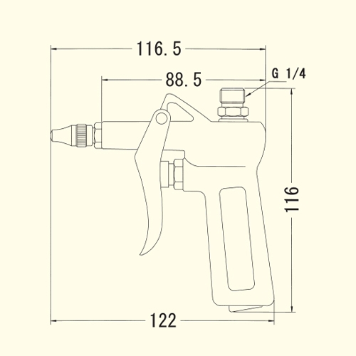 EA123AE-5 2.0mm穴 エアーブローガン_画像02