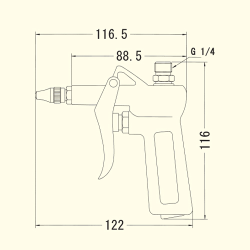 EA123AE-5 2.0mm穴 エアーブローガン_画像02