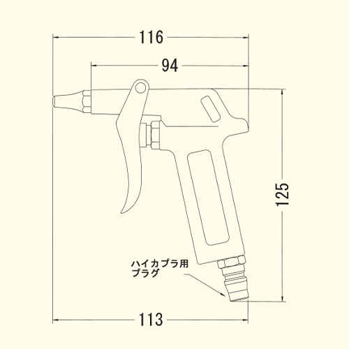 EA123AE-16 2.0mm穴 エアーブローガン_画像02