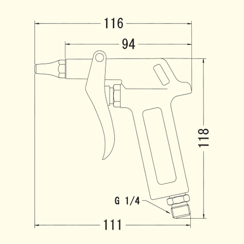 EA123AE-17 2.0mm穴 エアーブローガン_画像02
