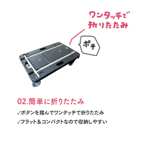 EA520B-15 600x385mm/100kg運搬車(PP製)_画像04