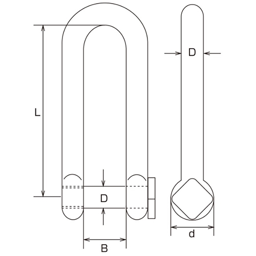 EA638FB-5 ロングシャックル(ステンレス製)_画像04