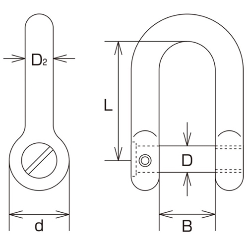 EA638FB-41 1000kgシャックル(ステンレス製_画像04
