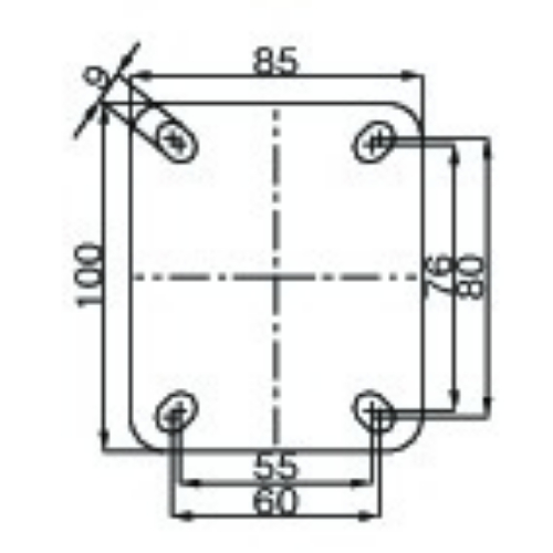 EA986HY-1 80mmキャスタ-(自在金具･後輪ブ_画像04