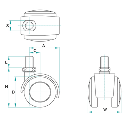 EA986TF-240 40mmキャスタ-(ツインホイ-ル)_画像03