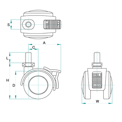 EA986TF-340 40mmキャスタ-(ツインホイ-ル･_画像03
