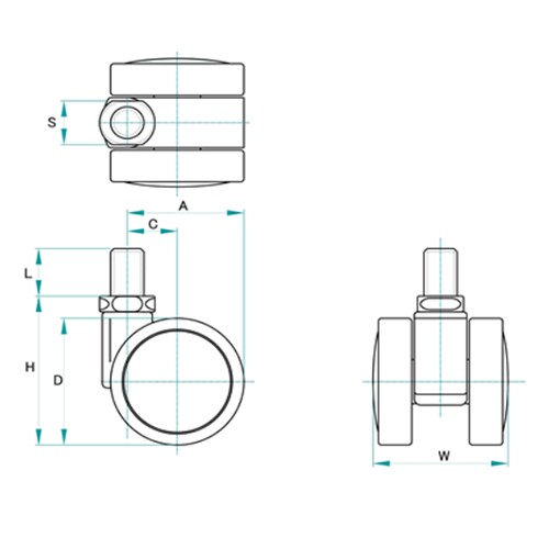 EA986TG-12 50mmキャスタ-(ツインホイ-ル)_画像02
