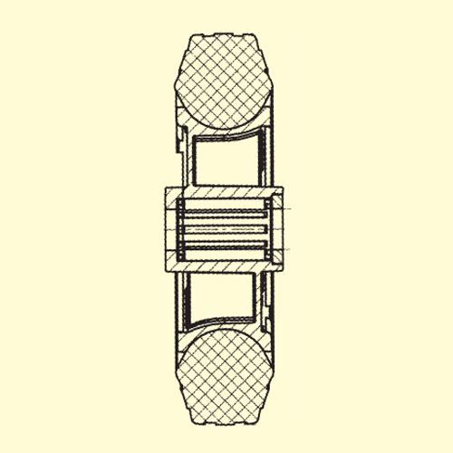 EA986MC-6 160x40mm車輪(ラバ-タイヤ_画像02