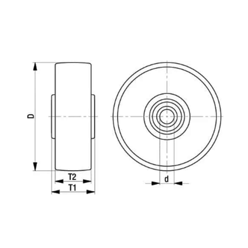 EA986MF-50 50x18mm車輪(ラバ-タイヤ_画像04