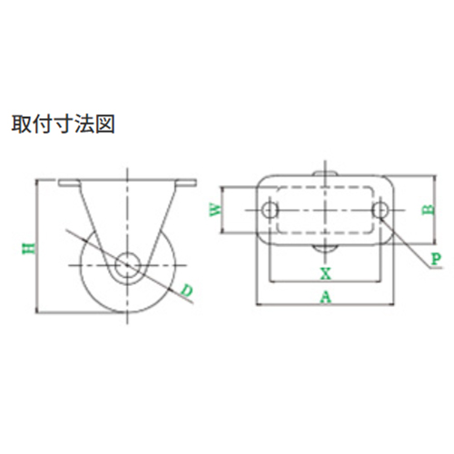 EA986PF-2 32mmキャスタ-(固定金具付)_画像03