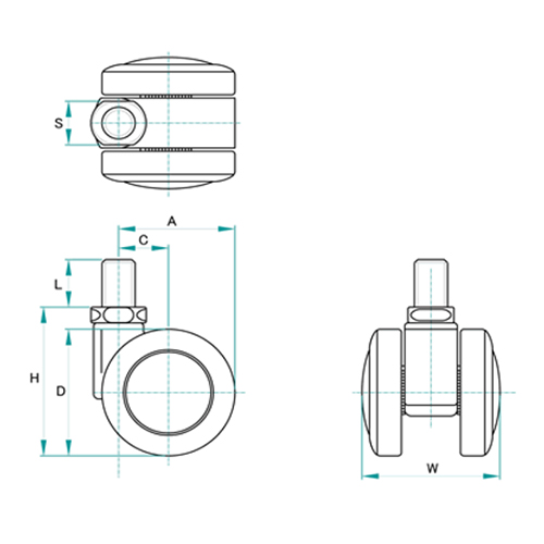 EA986TB-250 50mmキャスタ-(ツインホイ-ル)_画像02