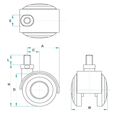 EA986TC-250 50mmキャスタ-(ツインホイ-ル)_画像03
