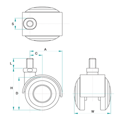 EA986TD-250 50mmキャスタ-(ツインホイ-ル)_画像03