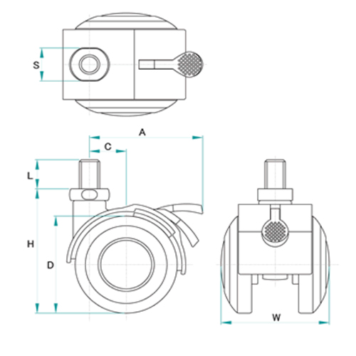 EA986TD-350 50mmキャスタ-(ツインホイ-ル･_画像02