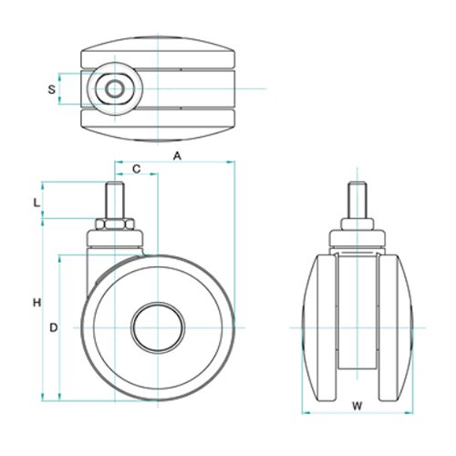 EA986TE-12 100mmキャスタ-(ツインホイ-ル)_画像03