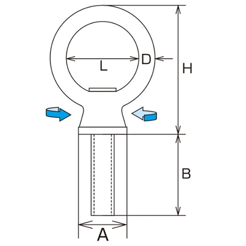 EA638B-8 M8x15スイベルアイボールト/SUS製_画像04