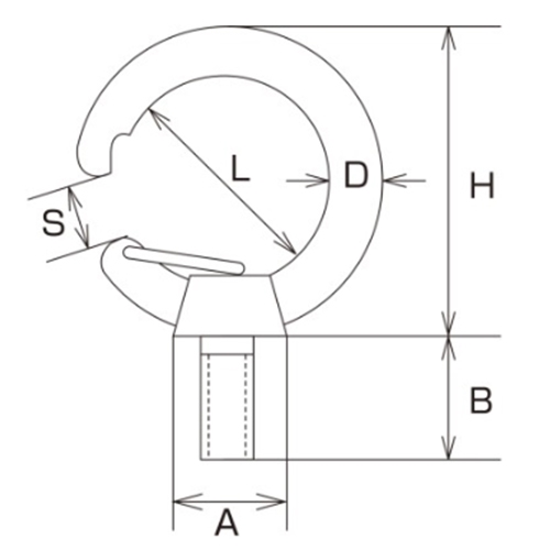 EA638BU-8 30kg用フックアイボルト_画像03