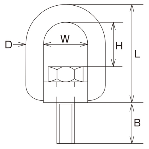 EA638C-4 M10x24/81スイベルBOLTステンレス_画像04