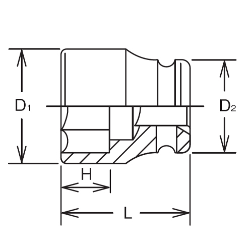 EA164HB-60 1･1/2x60mmインパクトソケット_画像03