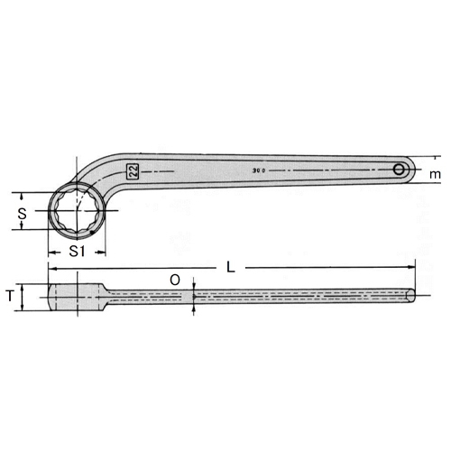 EA613NA-36 36mm片口メガネレンチ_画像02