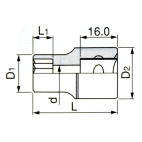 EA618KL-24 1/2sqx24mm8角ソケット_画像03