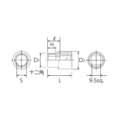 EA618PL-107 3/8sqx1/2ソケット(十二角)_画像03