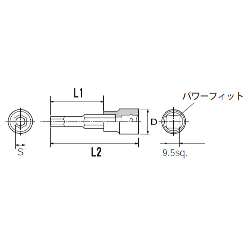 EA618PX-5 3/8x5ショ-トHexビットソケット_画像02