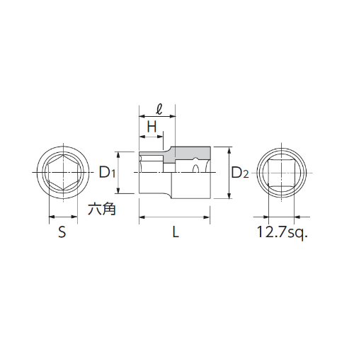 EA618RK-104 1/2sqx17/32ソケット(六角)_画像03
