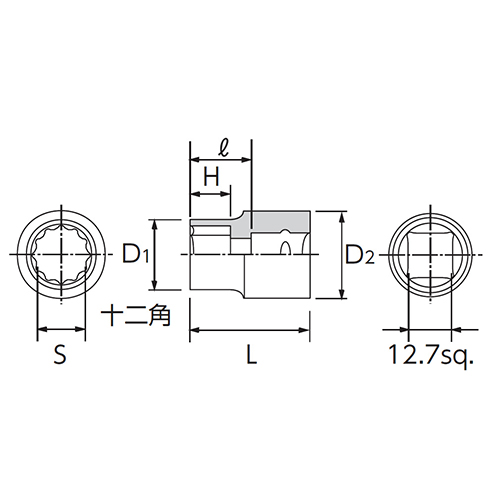 EA618RL-113 1/2sqx7/8ソケット(十二角)_画像03