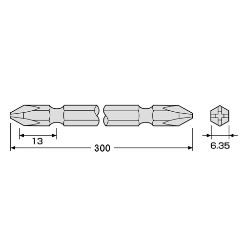 EA813-300 #2x300mm+ドライバ-ビット_画像02