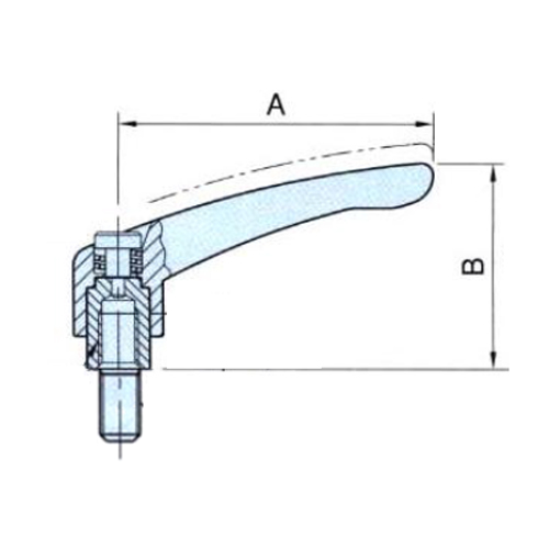EA948C-124 M8x30雄ネジクランプレバ-_画像03