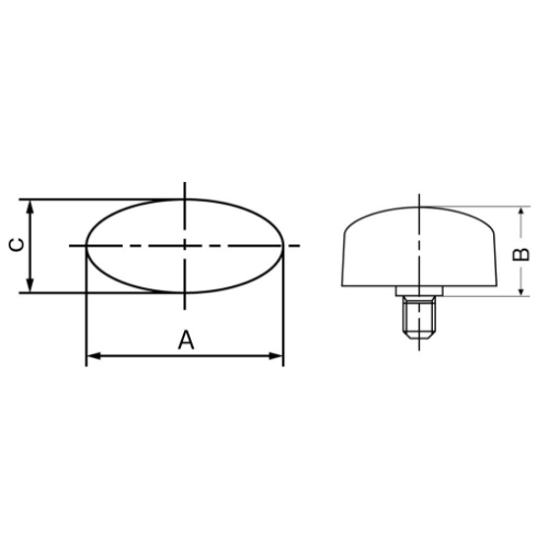 EA948BR-102 M4x10/20x9.5雄ネジノブ_画像02