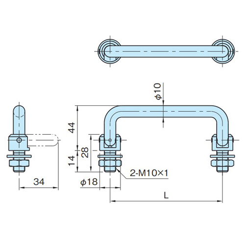 EA948BS-18 M10/180スナップロックハンドル_画像02