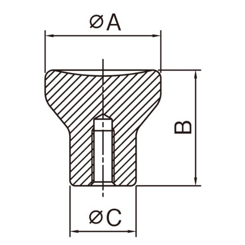 EA948BX-64 M8x25雌ネジナ-ルドノブ_画像03