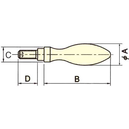 EA948CE-13 M10x75アルミ回転ハンドル_画像02