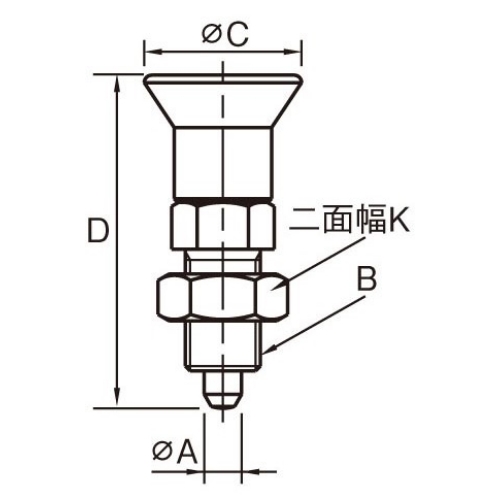 EA948DD-34 M20x10ダブルナットプランジャ-_画像02