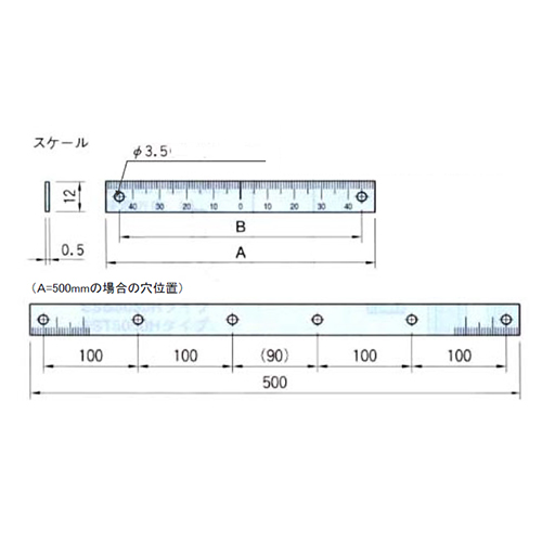 EA948J-153 500中心振分/上目盛スケ-ル_画像03